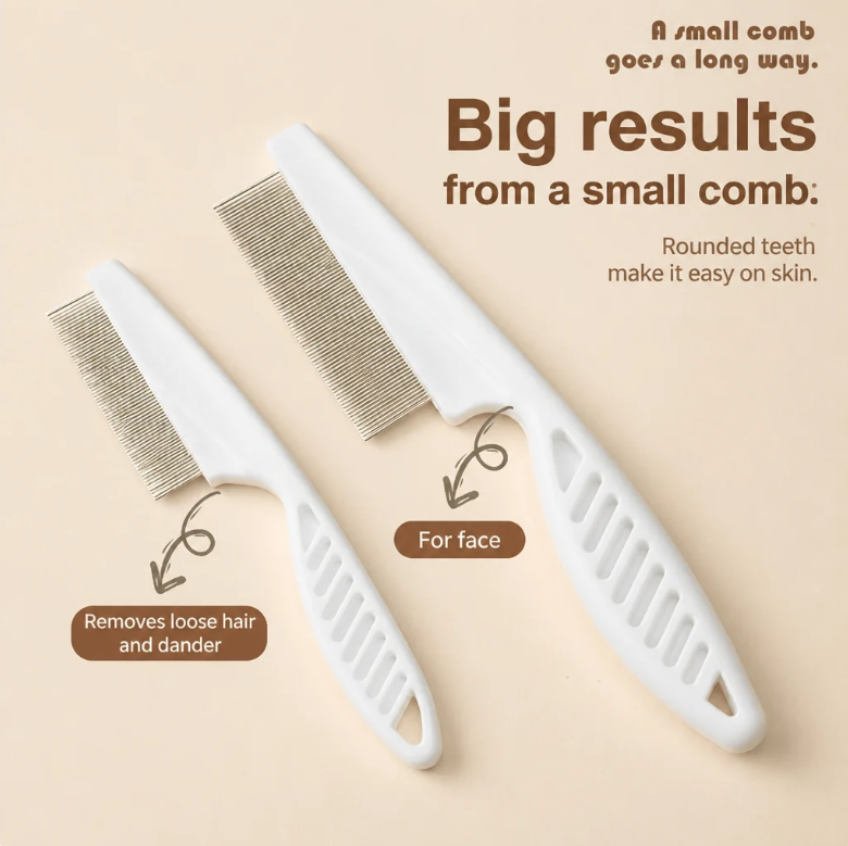 Flea & Facial Grooming Comb for Dogs and Cats
