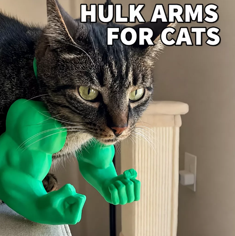 3D-Printed Arm Charm Neck Accessory for Cats & Dogs